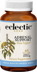 Eclectic Herb - Adrenal Support Capsules | Herbal Supplement | Rhodiola &amp Ashwagandha Supplements | Fatigue Support | Vegan Non-GMO Gluten-Free (45 CT | 400 mg)