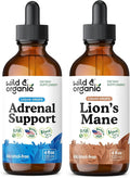 Wild &amp Organic Adrenal Support Tincture 4 fl oz &amp Lion's Mane Tincture 4 fl oz