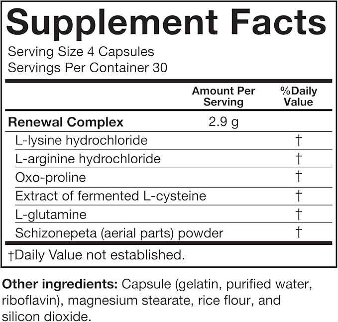 Serovital Renewal Complex - Anti Aging Supplements - Amino Acids - Peptides - Improved Energy and Immunity Better Deeper Sleep 30-Day Supply