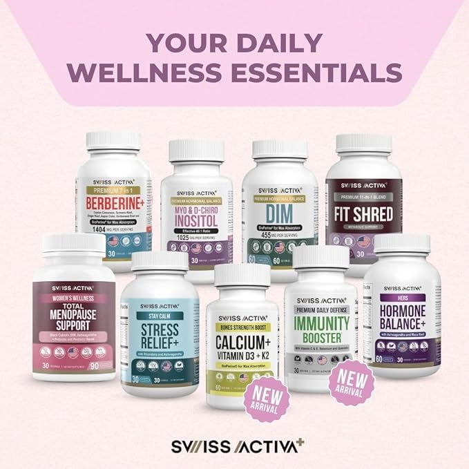 Swiss Activa+ Labs Myo Inositol &amp D-Chiro Inositol Supplement – 40:1 Ratio – Women’s Hormone Support – Supports Overall Menstrual Health &amp Metabolic Wellness – 90 Day Supply