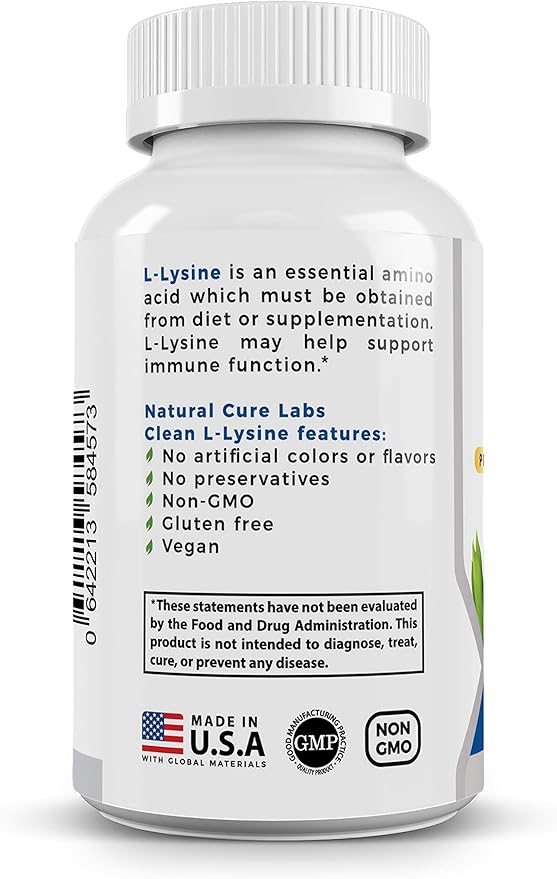 Natural Cure Labs Bundle: Premium Monolaurin 600mg + Clean L-Lysine 600mg