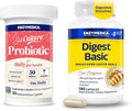 Enzymedica Digest Basic &amp SubCulture Probiotic for Daily Gut Health - Digestive Enzyme Supplement for Women &amp Men Helps Gas &amp Bloating Probiotic Capsules 30 Billion CFU - Pack of 2