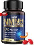 NEVISS NAD+ Supplement Next-Gen NMNH Liposomal 500mg NR NMN Supplement Alternative High Absorption NAD+ with Curcumin Niacinamide for Cellular Energy DNA Repair Healthy Aging 60 Softgels