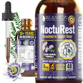 Rejuvica Health NoctuRest Natural Sleep-Aid with Valerian and Melatonin - All-Natural Liquid Formula for 2X Absorption - Magnesium L-Theanine &amp More