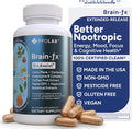 PPO Lab® Brain-fx™ Extended-Release Vitamins for Brain Health Supplement for Memory and Focus with Nootropics BDNF Factor Methylated B Complex L-Theanine Lions Mane Alpha GPC - 60 Capsules