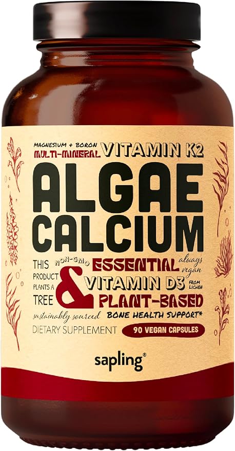 Vegan Omega 3 180 Softgels &amp Algae Calcium &amp Vitamin B Complex Bundle - Plant Based DHA &amp EPA Calcium Supplement from Red Algae Essential B Vitamins