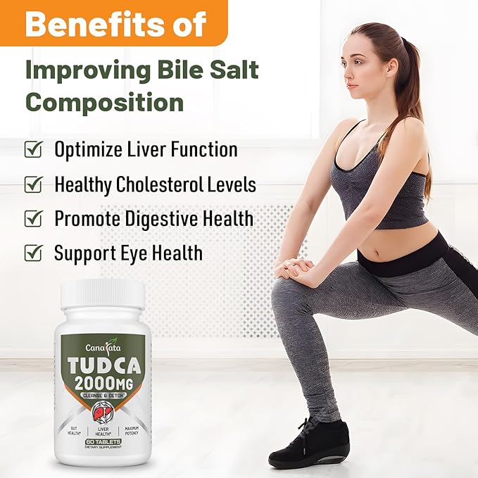 TUDCA Liver Supplements 2000mg - Strong Bile Salts Support Liver Detox &amp Cleanse - Liver and Gallbladder Health Formula-Easy to Swallow Tablets-30 Days Supply
