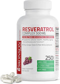 Bronson Resveratrol 500 Complex Standardized Trans-Resveratrol + Grape Seed &amp Red Wine Extract 250 Capsules