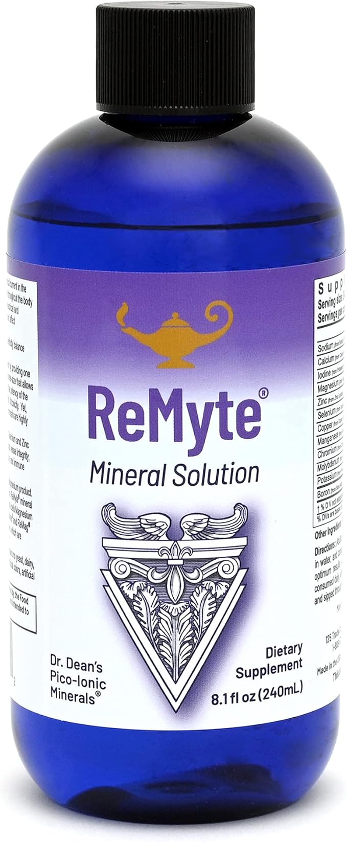 RnA ReSet ReMyte – Electrolyte Mineral Solution with Magnesium Iodine Selenium &amp Zinc 8.1 Fl Oz (1-Pack) NSF Certified