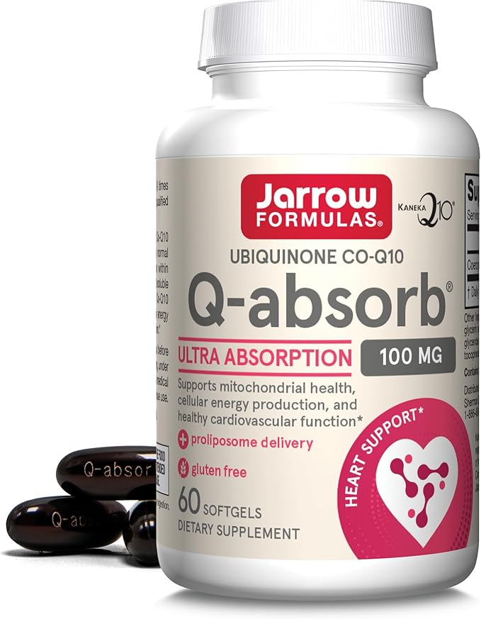 Jarrow Formulas Q-absorb Co-Q10 100 mg - 60 Softgels - Dietary Supplement - Antioxidant Support for Mitochondrial Energy Production &amp Cardiovascular Health - Up to 60 Servings
