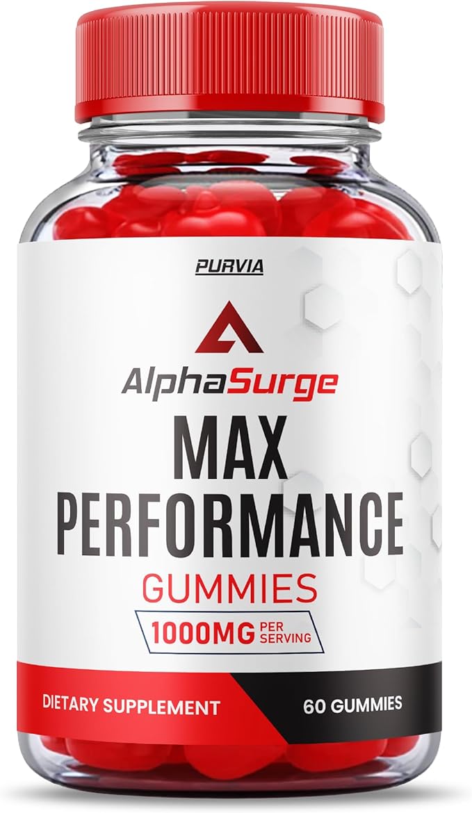 Alpha Surge Gummies - Official Formula - Alpha Surge Gummies XL Size Alpha Surge Advanced Strength Formula Overall Daily Health Support 1000mg AlphaSurge Maximum Wellness Supplement (60 Gummies)