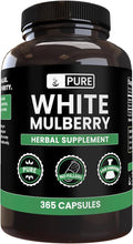 Pure Original Ingredients White Mulberry (365 Capsules) No Magnesium Or Rice Fillers Always Pure Lab Verified