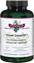 Vitanica Vegan Symmetry Non-GMO Vegan Multivitamin for Women Iron Free Gluten Free 120 Capsules