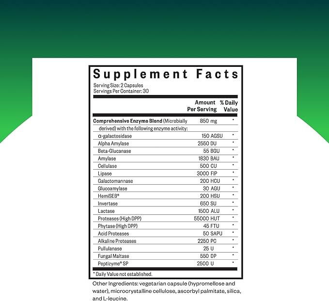 Seeking Health Digestive Enzymes- Enzymes for Protein carbohydrates fats Lactose and starches to Support Healthy Digestion- 60 Capsules