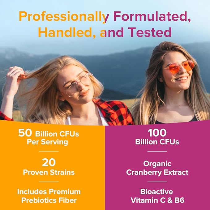 NewRhythm Gut Balance Bundle Probiotics 50 Billion CFU &amp Women’s Probiotics (100B CFU) Daily Gut Health Support Complete Feminine Care 120 Capsules Total (Pack of 2)