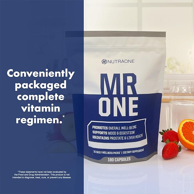 NutraOne MrOne Daily Vitamin Packs for Men Men’s Daily Vitamins and Supplements Regimen (30 Day Supply)