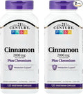 21st Century Cinnamon Plus Chromium Vegetarian Capsules 120 Count (Pack of 2) (3)