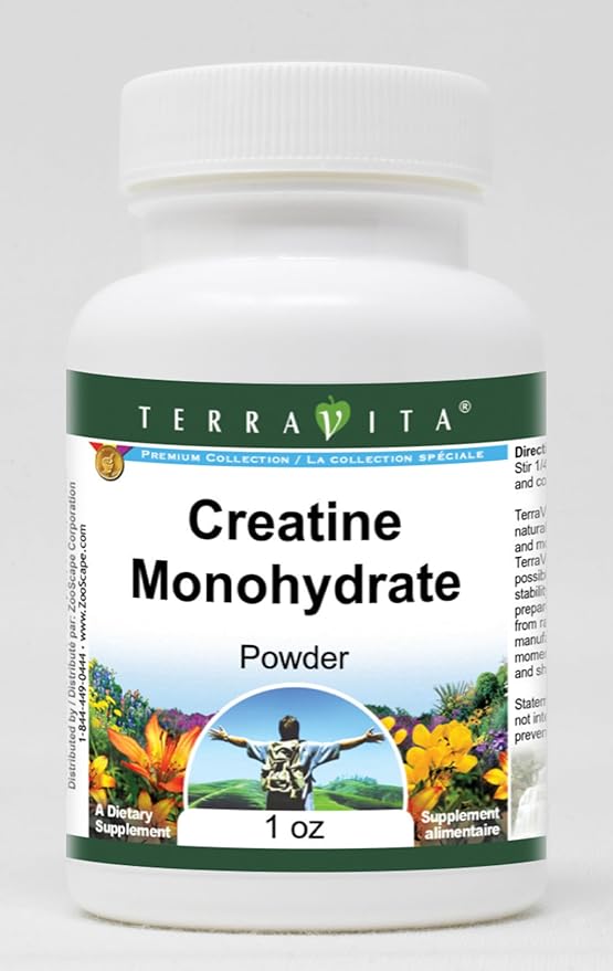 Terravita Creatine Monohydrate Powder (1 oz ZIN: 510889) - 3 Pack
