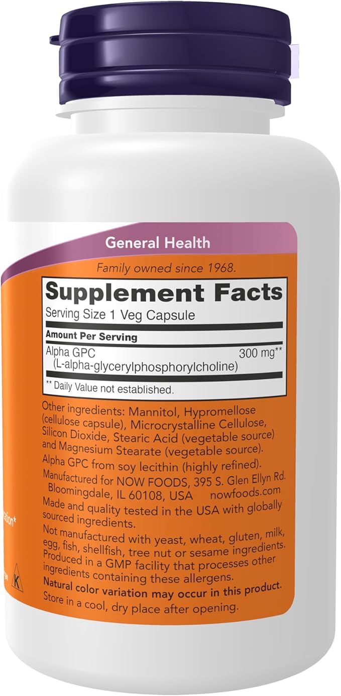 Now Foods Now Foods Alpha Gpc 300mg 60 Veg Caps (Pack of 2)