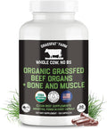 Grassfat Farm - USDA Certified Organic 100% Grassfed Beef Organ Supplements - Whole Cow with Nothing Added - Beef Liver Kidney Lungs Heart Bone &amp Muscle - NO Uterus or Fallopian - 30-Day Suppl