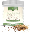 Lignans for Life - Natural Bulk Ground Flaxseed Powder - Omega 3 &amp 6 Fatty Acids Filled High Fiber Antioxidants - Support Healthy Heart &amp Hair Healthy Immune System - 60 Servings 80mg per tab