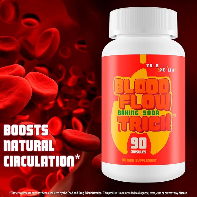 Baking Soda Trick for Men - Our Best Blood Flow Pills - Male Circulation Supplement for Advanced Blood Flow Care - Natural Circulation Supplements - Blood Circulation Supplements for Men