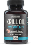 ONNIT Antarctic Krill Oil Soft Gels IGEN™ Non-GMO Tested Dietary Supplement with Omega-3s EPA Astaxanthin &amp Phospholipids for Cognitive Cardiovascular &amp Joint Health 1000mg Per Serving 6