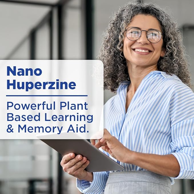 Nano HUPERZINE A | Nanosized Liquid Particles | Instant Absorption | Attention Focus Memory Mental Clarity | Non-GMO GMP Certified | 30 Servings/6000mcg per Bottle