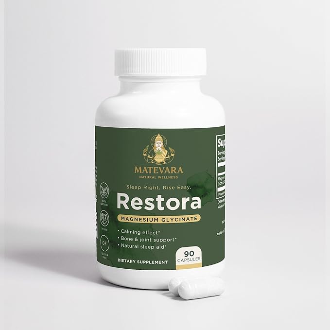 Restora Magnesium Glycinate | 90 Vegetarian Capsules