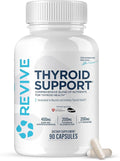 Revive MD Thyroid Support Supplement for Men &amp Women - Comprehensive Blend of Nutritents Supports Healthy Thyroid Function with Essential Vitamin Minerals &amp Herbs (90 Capsules 30 Servings)