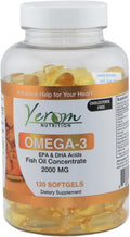 Omega 3 Fish Oil - High-Potency EPA &amp DHA Supports Heart Brain &amp Joint Health 120 Softgels.