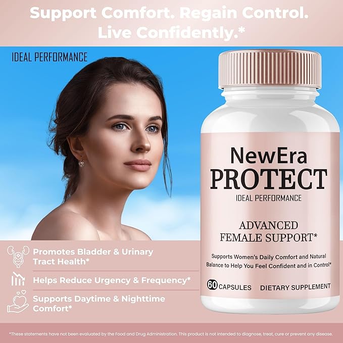 New Era Protect Capsules Bladder for Women New Era Protect Supplement Pills Advanced Formula Women's Balance Support Overall Health &amp Wellness - Maximum Strength Vitamins for Women Reviews (2 Pa
