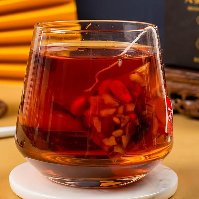 Shengmingxi Ginseng Five Treasures Kidney Tea Formula 7 Precious Ingredients for Women &amp Men Kidney Cleanse Ginseng and Mulberry Herbal Chinese Tea Bags Wubao Tea 250g/8.8oz (32Bags/2Pack) 人参五宝茶 补