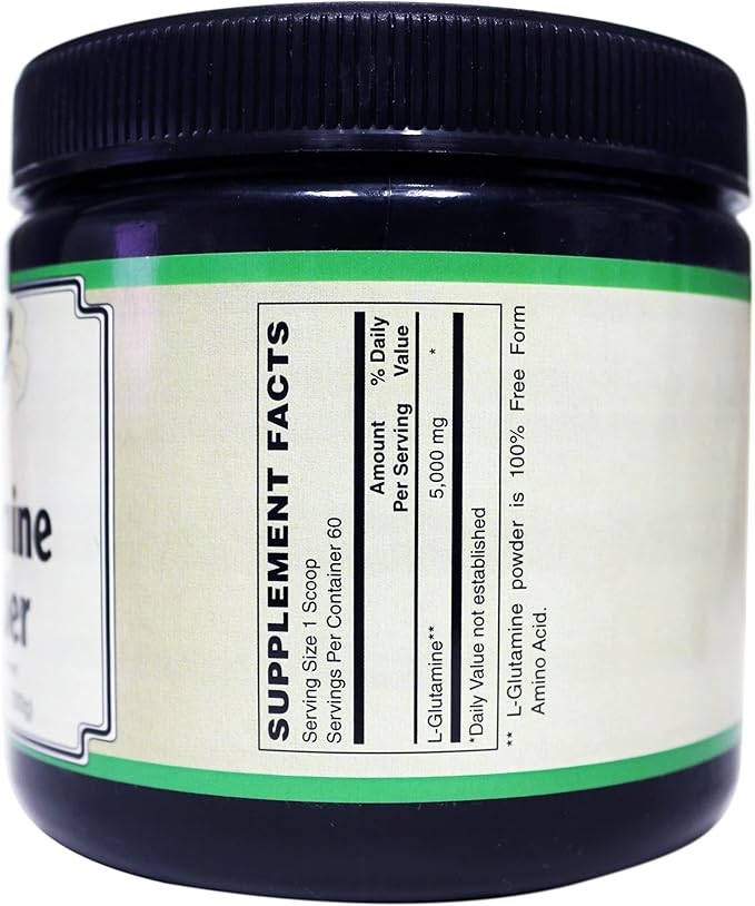 L-Glutamine 100% Pure Free Form Powder - No Other Ingredients (300 Grams)
