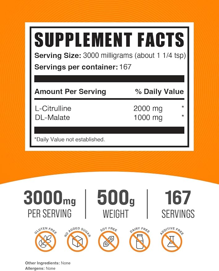 BulkSupplements Creatine 500g + Citrulline Malate 500g Bundle