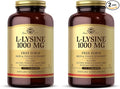 Solgar L-Lysine 1000 mg 250 Tablets - Enhanced Absorption and Assimilation - Promotes Integrity of Skin and Lips - Collagen Support - Amino Acids - Non-GMO Vegan Gluten Free-250 Servings(Pack of 2)