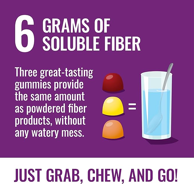 Fiber Advance Gummies | 100% Plant Based Fiber Supplement for Digestive Health | Chicory Root Inulin Prebiotic Gummies for Adults | Gluten Free Vegetarian &amp Non-GMO 90 Count