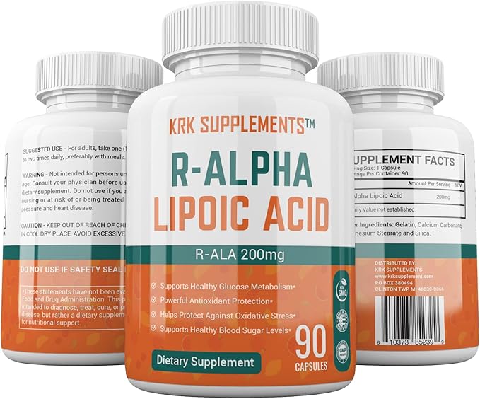 3 Bottles R-ALA R-Alpha Lipoic Acid 200mg 270 Total Capsules
