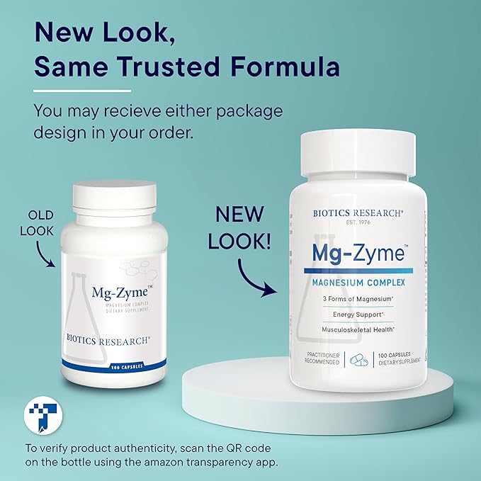 Biotics Research Mg-Zyme™ Triple Magnesium Complex 100 mg- Magnesium Glycinate Gluconate Aspartate Chelated Supplement High Absorption Support Sleep Energy Cardiovascular Health–100 Capsules