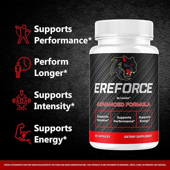 (5 Pack) Ereforce - Ereforce Capsules Advanced Daily Formula Premium All Natural Ingredients- Maximum Strength EreforcePills Support Reviews for Overall Health and Wellness 300 Capsules for 5 Months