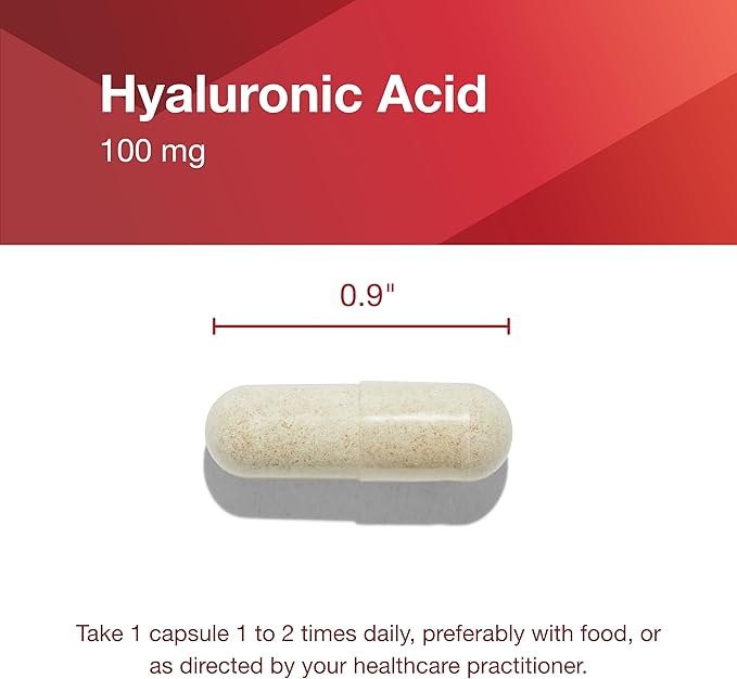 PROTOCOL FOR LIFE BALANCE Hyaluronic Acid - 100mg Hyaluronic Acid - Skin &amp Joint Support - Eye Support Supplement - Non-GMO &amp Kosher - 60 Veg Caps