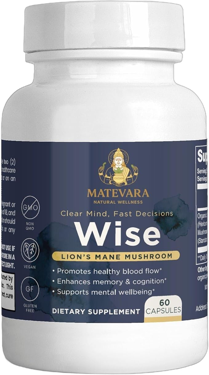 Premium Lion's Mane Mushroom | Vegan Capsules | 60 Count