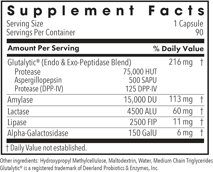 Allergy Research Group ARG Full Spectrum Digest - Vegan Enzyme Blend - Digestive Support - Hypoallergenic - 90 Servings - 90 Capsules