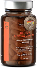 CLAV Citrus Bioflavonoids - Vegan Flavonoids Supplements Made from Bitter Orange and Grapefruit Extract - Antioxidant &amp Immune Support - 60 Capsules - Made in Germany