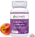 EZ Melts Hair Health Complete - Hair Supplement to Support Strength &amp Growth - Includes AnaGain Nu Biotin Apigenin Bambo Silica &amp More - 60 Sublingual Tablets (30 Servings)