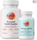 FullWell Women's Prenatal Essentials - Women’s Prenatal Multivitamin &amp Fish Oil - Supports Maternal Health &amp Fetal Development - Omega 3 DHA Folate &amp Choline- 30 Servings