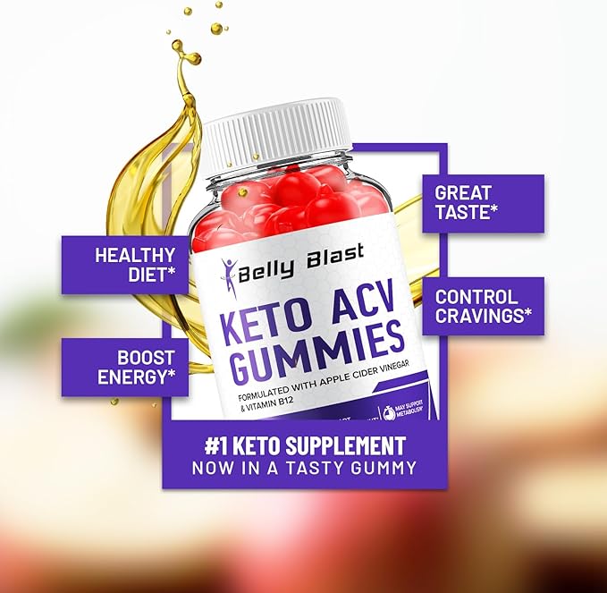 (2 Pack) Belly Blast Keto ACV Gummies - Advanced Formula Belly Blast Keto Plus ACV Gummies Apple Cider Vinegar Weight Management BellyBlast ACV Dietary Supplement Reviews Men Women (120 Gummies)