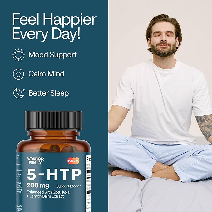 Better Fitness Bundle - 5-HTP Supplement for Energy Creatine Monohydrate Gummies 5g for Muscle &amp Strength - 120 Creatine Chewables 60 5HTP 200mg Capsules