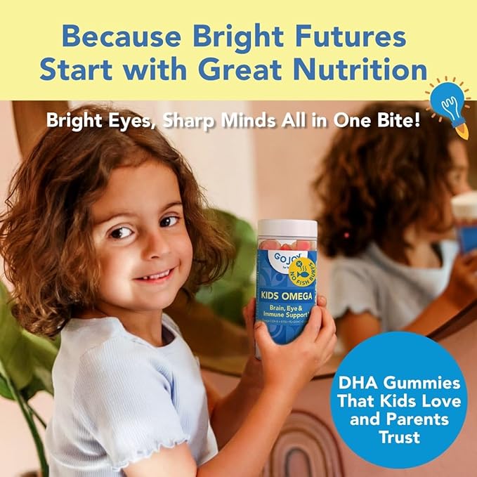 Kids Omega 3 DHA &amp Multivitamin Gummies with Iron - Support for Growing Kids