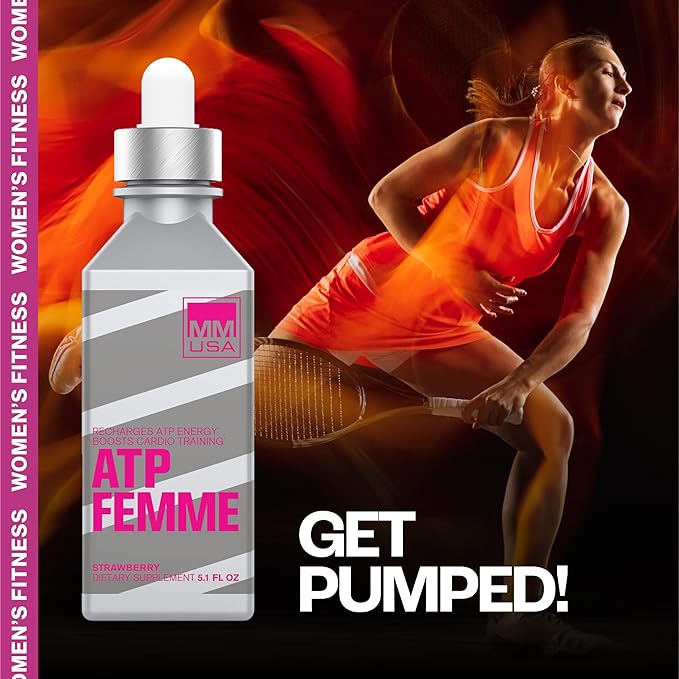 MMUSA ATP Femme Creatine Serum. Boost Workouts Stamina &amp Power. No Bloating &amp Dehydration. Rapid Energy for Superior Performance. Lean Muscle Builder. With Amino Acids. Fast-Acting. Cherry 5